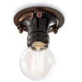 lampa loft fekete mediterran kopottas mennyezeti vilagitas lampa feny letisztult kezzel keszult edison izzo hangulat vilagitas ferroluce magyarorszag.JPG